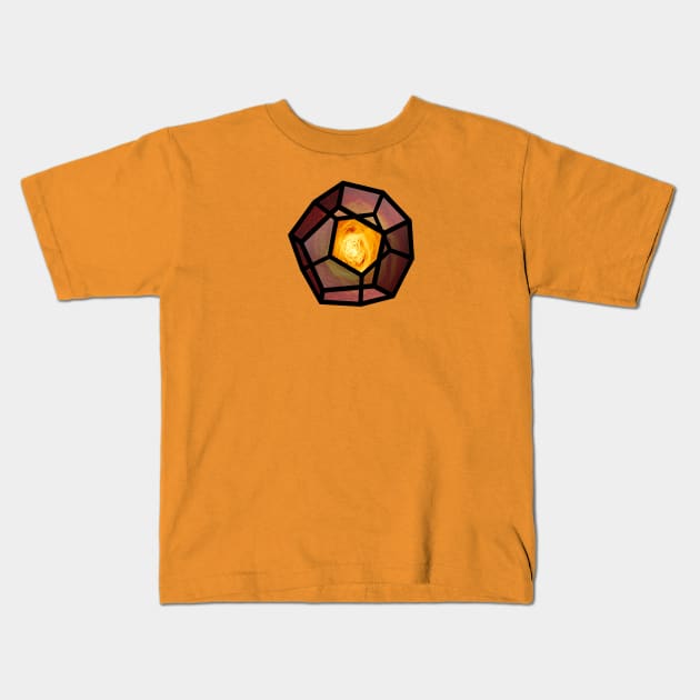 Galaxy space geometry concept: Platonic solid Kids T-Shirt by Blacklinesw9